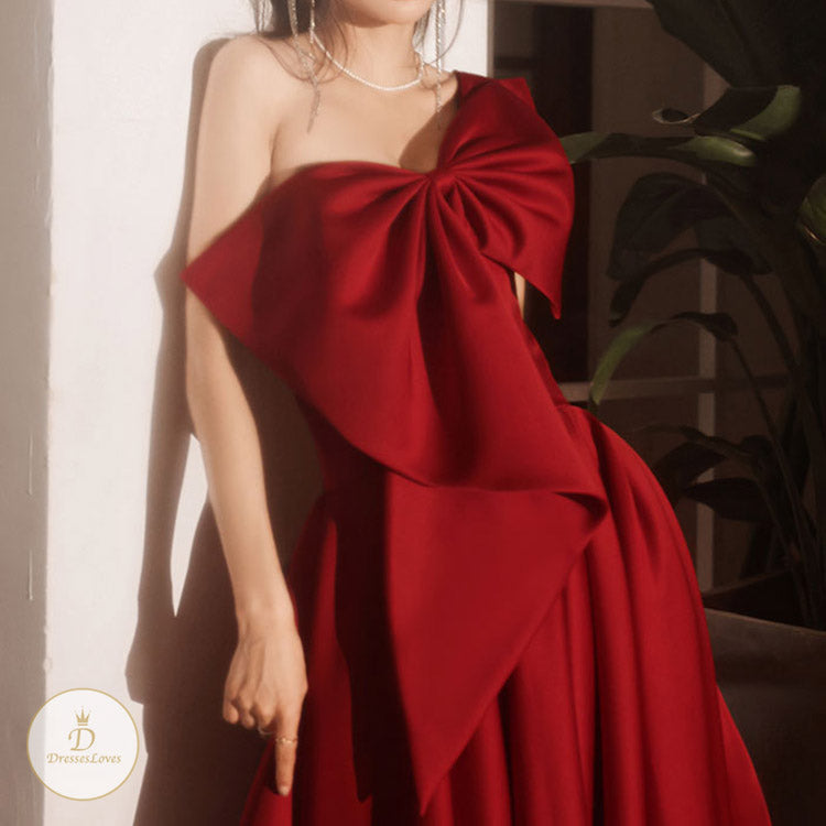 #7554 BOW EVENING DRESS