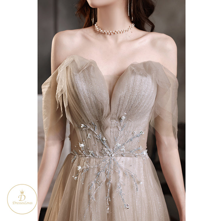 #7558 ONE SHOULDER EVENING DRESS