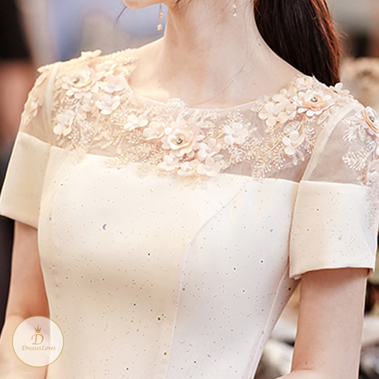 #7560 LACE EVENING DRESS
