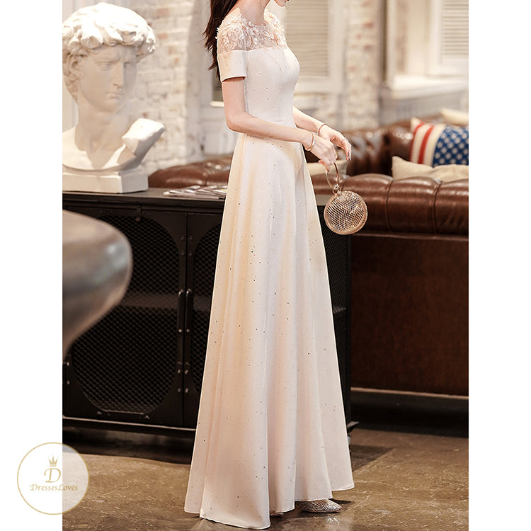 #7560 LACE EVENING DRESS