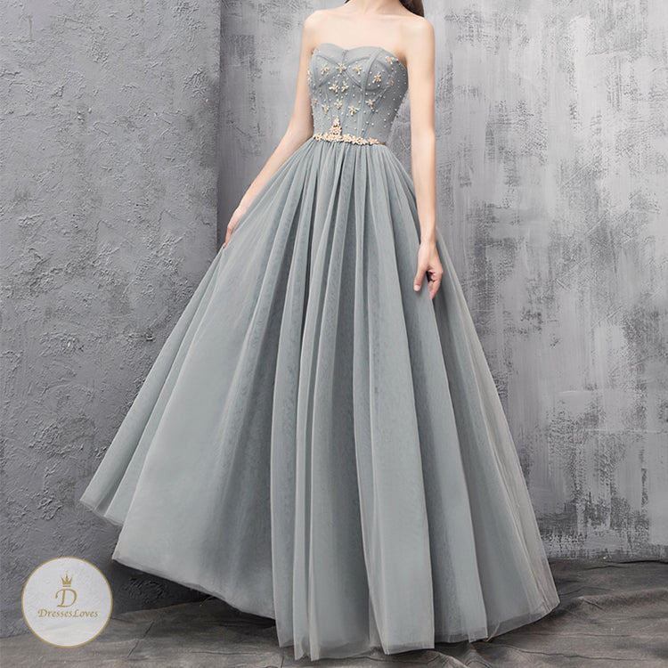 #7565 HANDMADE BEADING EVENING DRESS