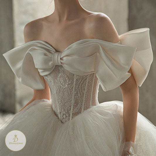 #7614 BOW BANDEAU WEDDING DRESS