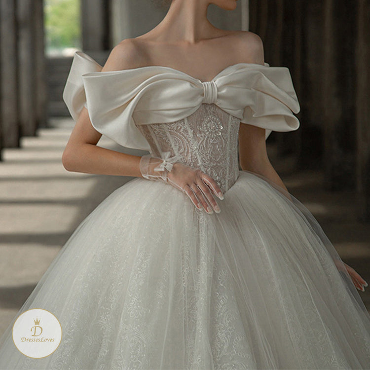 #7614 BOW BANDEAU WEDDING DRESS