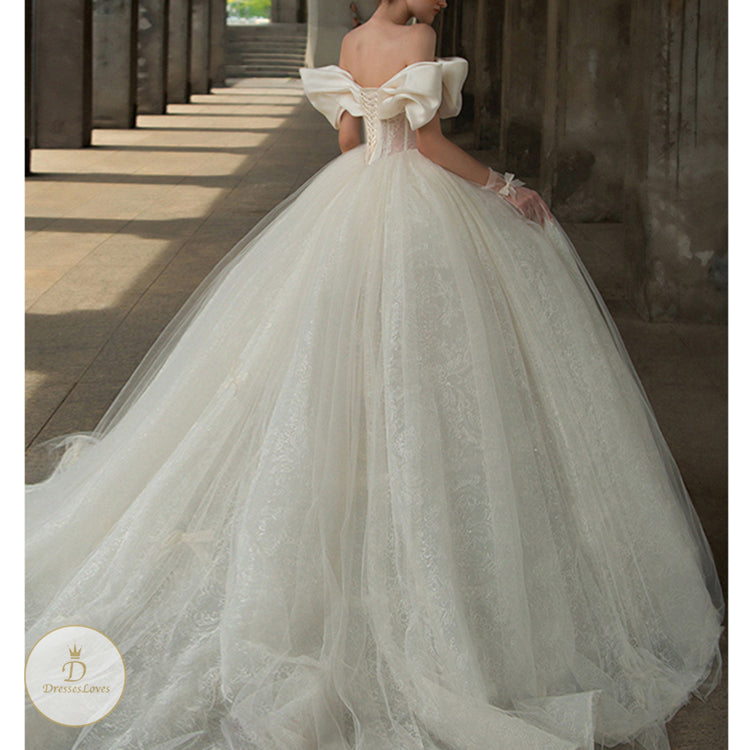 #7614 BOW BANDEAU WEDDING DRESS