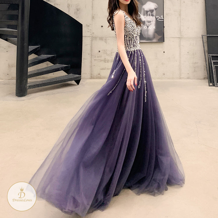 #7622 SEQUIN EVENING DRESS