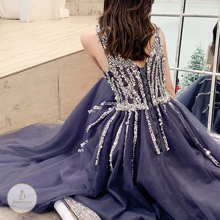 #7622 SEQUIN EVENING DRESS