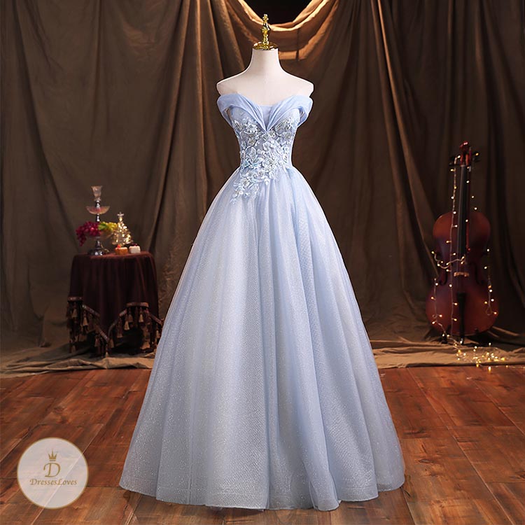 #7650 SEQUIN EMBROIDERY PROM DRESS