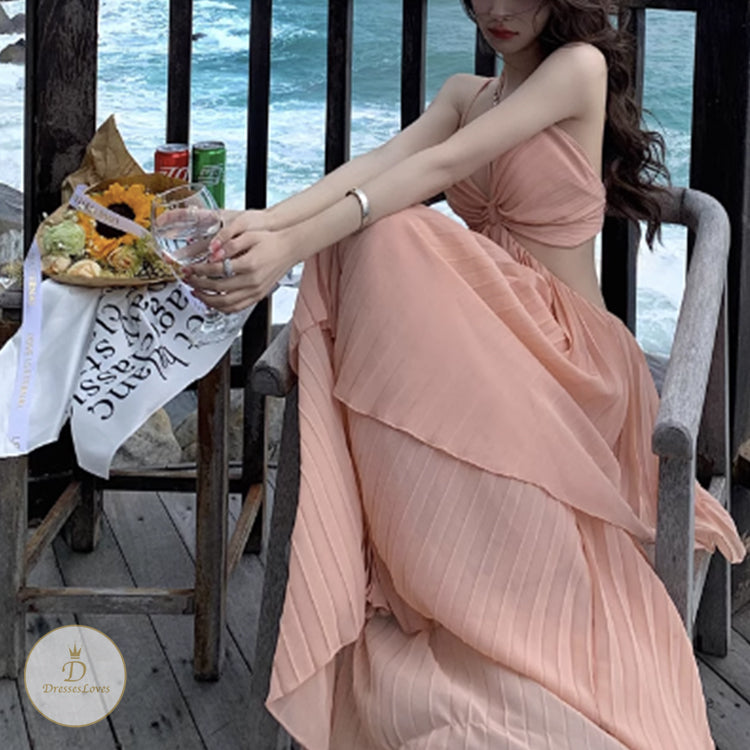 #7770 IRREGULAR SLING DRESS