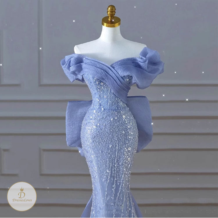 #7783 PEARL LUXURY EVENING DRESS