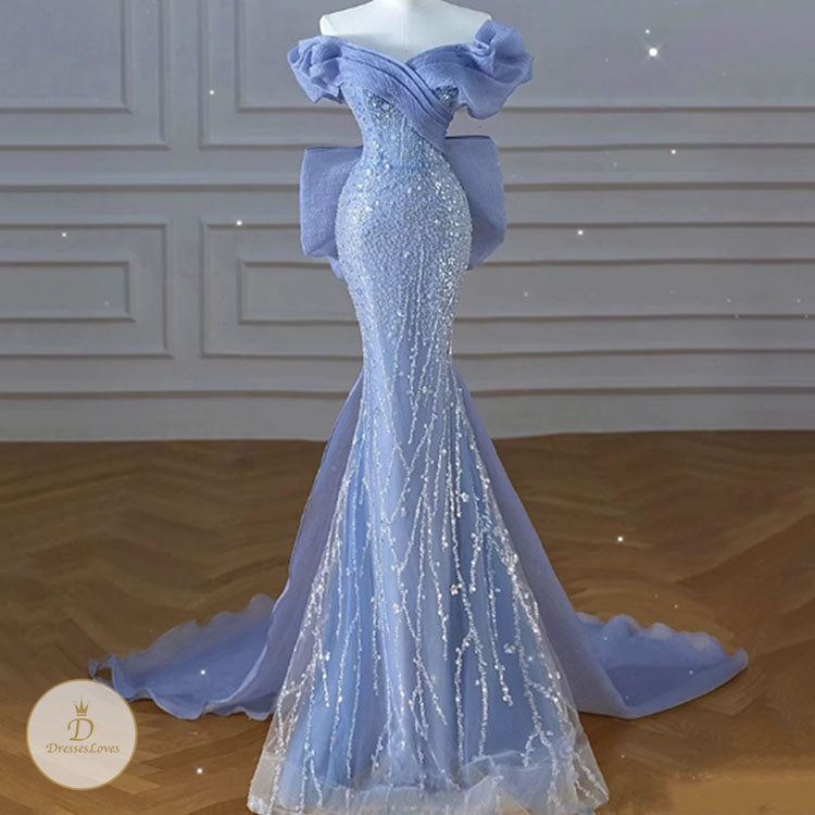 #7783 PEARL LUXURY EVENING DRESS