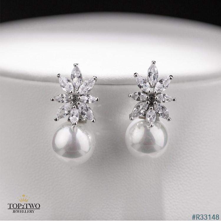 R33148 Earrings + Necklace (Two-piece )