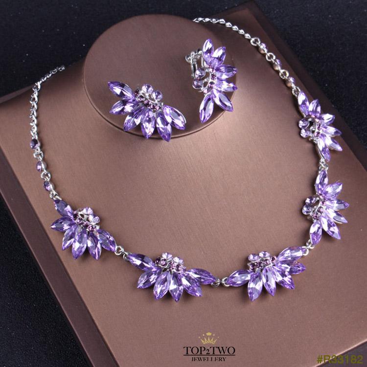 #R33182 Crown + Earrings + Necklace (Three-piece )