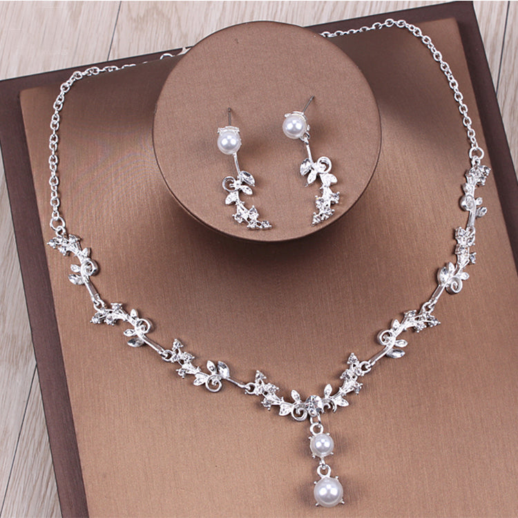 #R33254 Crown + Earrings + Necklace (Three-piece )