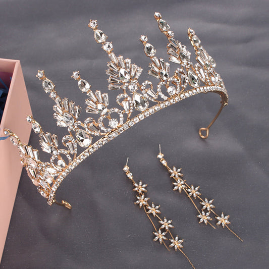 #R33258 Crown + Earrings (Two-piece )