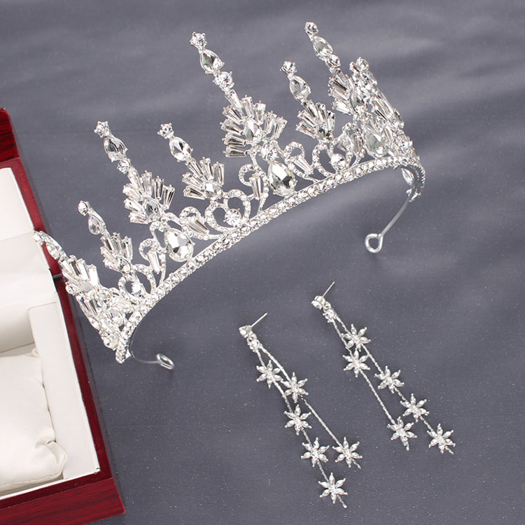 #R33258 Crown + Earrings (Two-piece )
