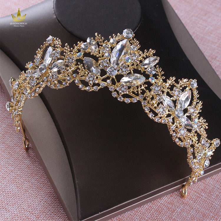 #TQ2064 Crown + Earrings + Necklace (Three-piece )