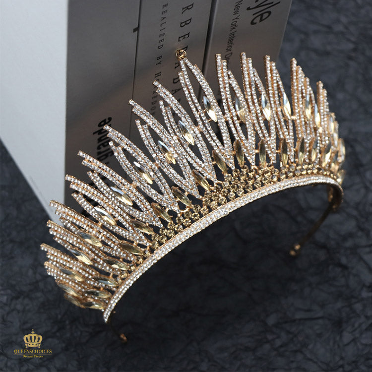 #TQ2067 Crown + Earrings (Two-piece )