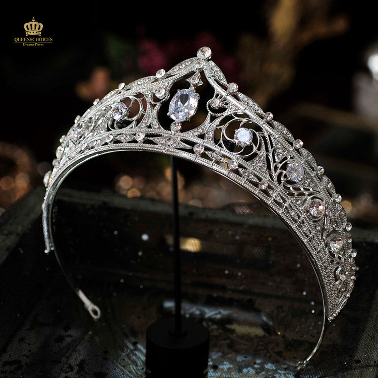 #TQ2072 Crown + Earrings + Necklace (Three-piece )