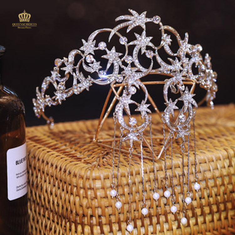 #TQ2089 Crown + Earrings (Two-piece )