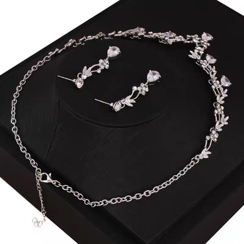 #TQ2125 Crown + Earrings + Necklace (Three-piece )