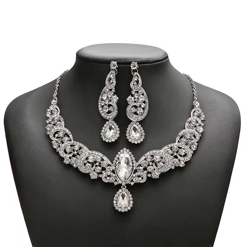 #TQ2129 Earrings + Necklace (Two-piece )