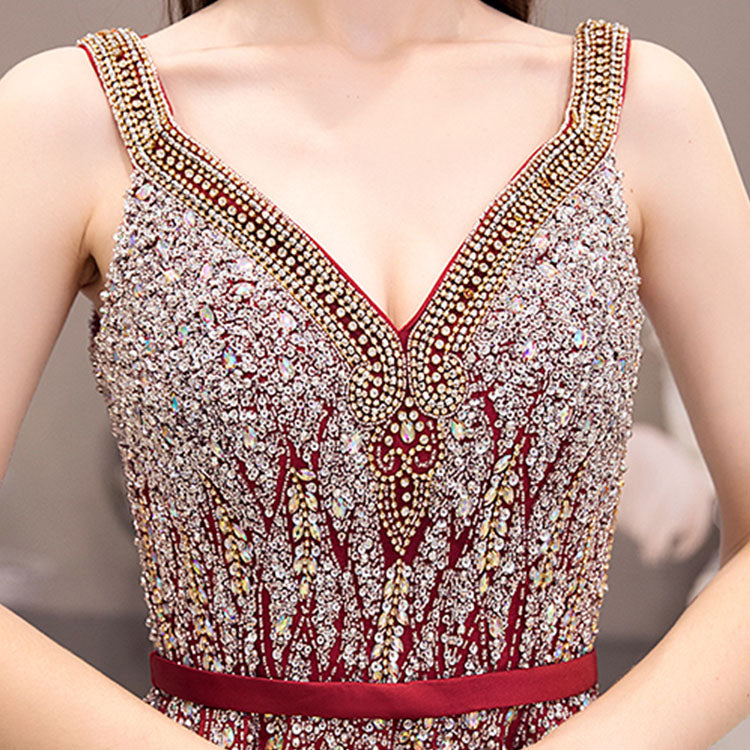 TQ2130 SEQUIN EVENING DRESS