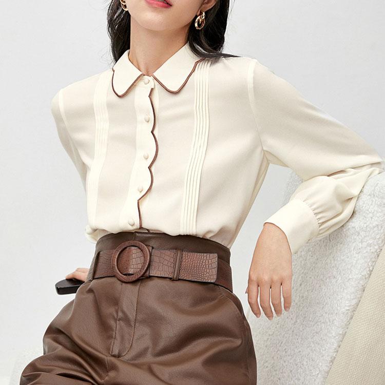 Embroidered chiffon top