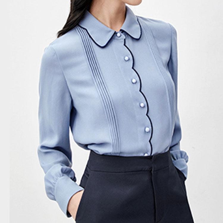 Embroidered chiffon top