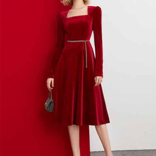 #40094 RETRO COURT COLLAR PARTY DRESS