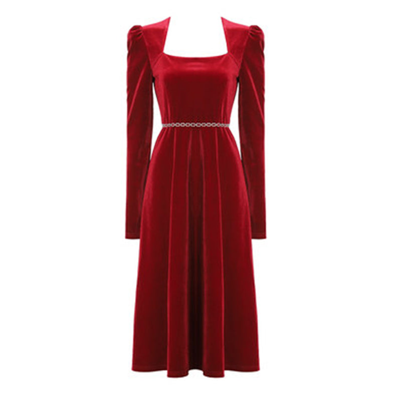 #40094 RETRO COURT COLLAR PARTY DRESS