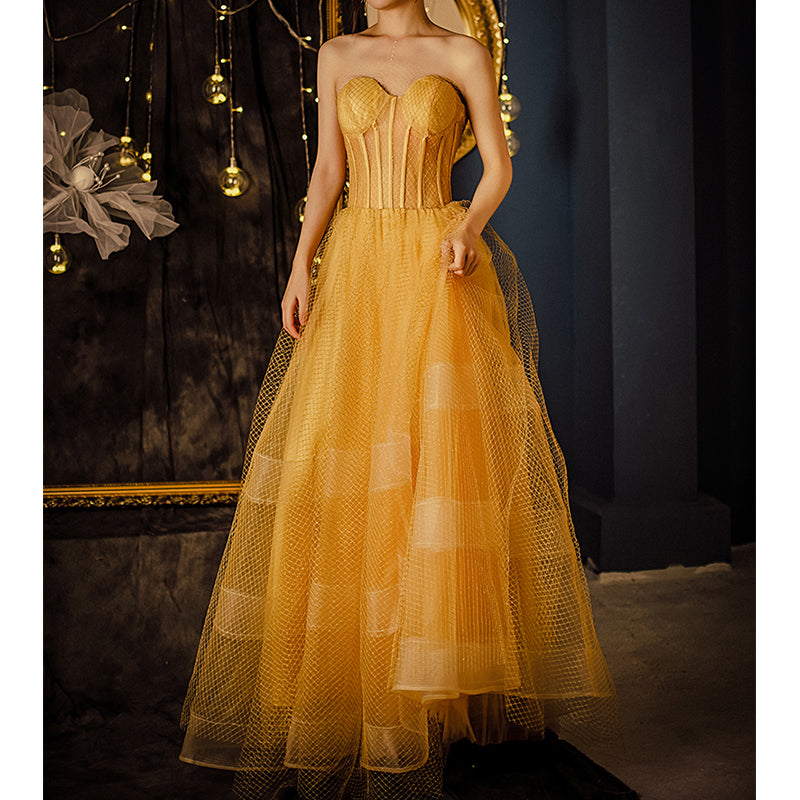 #40110 BANDEAU WRAP EVENING DRESS