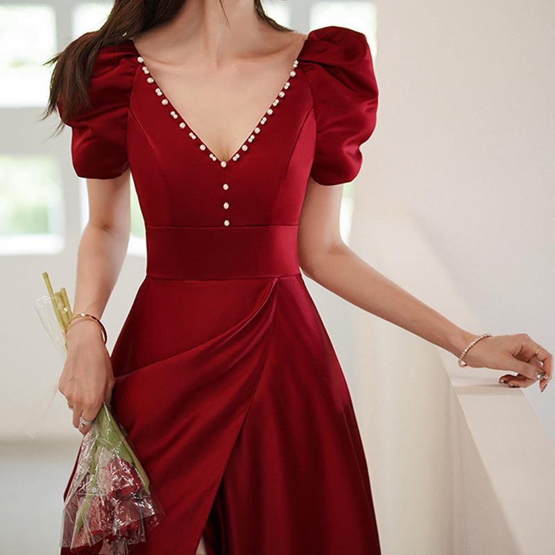 40124 HAND BEADED EVENING DRESS - DresseslovesOOTD