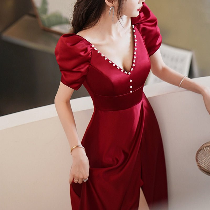 40124 HAND BEADED EVENING DRESS - DresseslovesOOTD