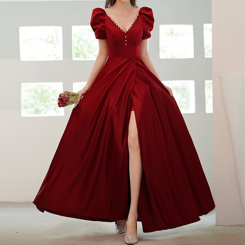 40124 HAND BEADED EVENING DRESS - DresseslovesOOTD