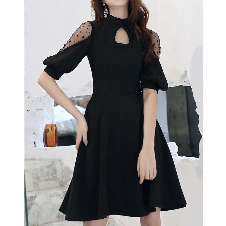 #5013 Black Short Dress  