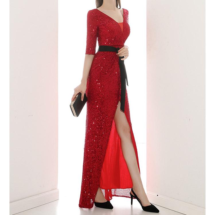 #5026 Sequins Evening Dress