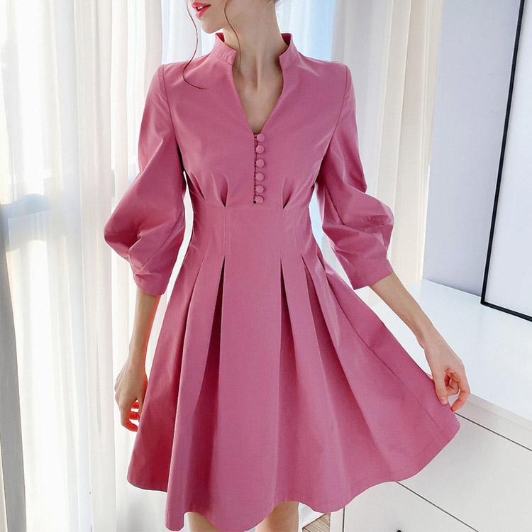 #5044 Lantern Sleeve Dress