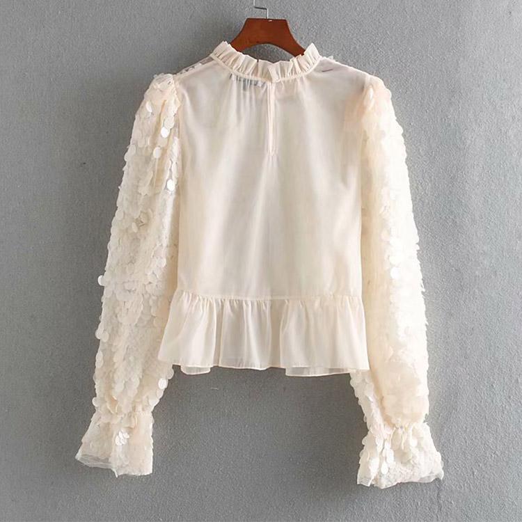 5046 Fish Scale Beaded Top - DresseslovesOOTD