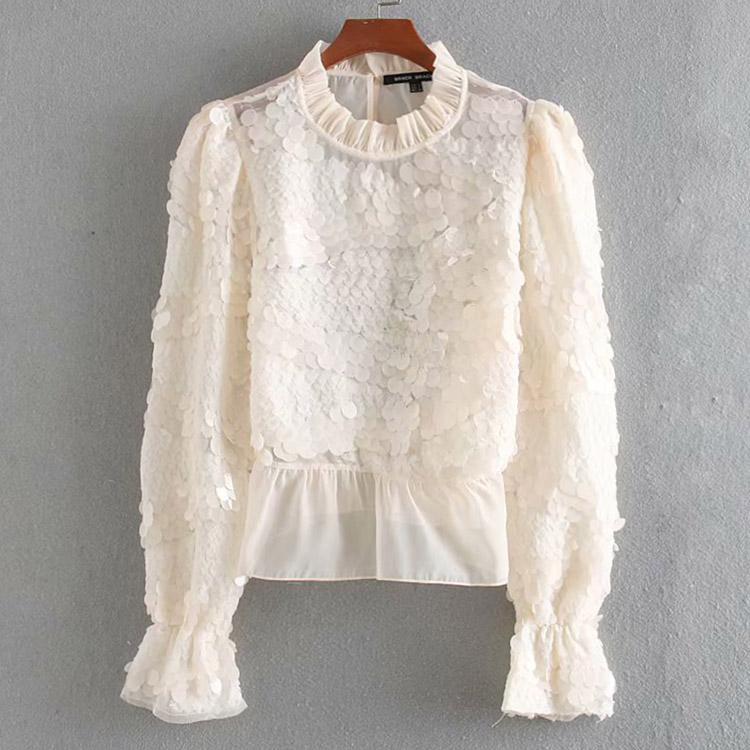 5046 Fish Scale Beaded Top - DresseslovesOOTD
