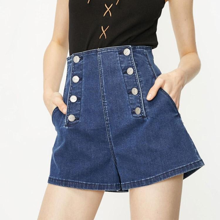 5047 High Waist Denim Shorts - DresseslovesOOTD