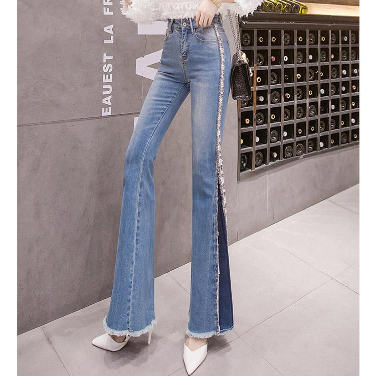 #5050 Embroidery Bead Jeans Trousers