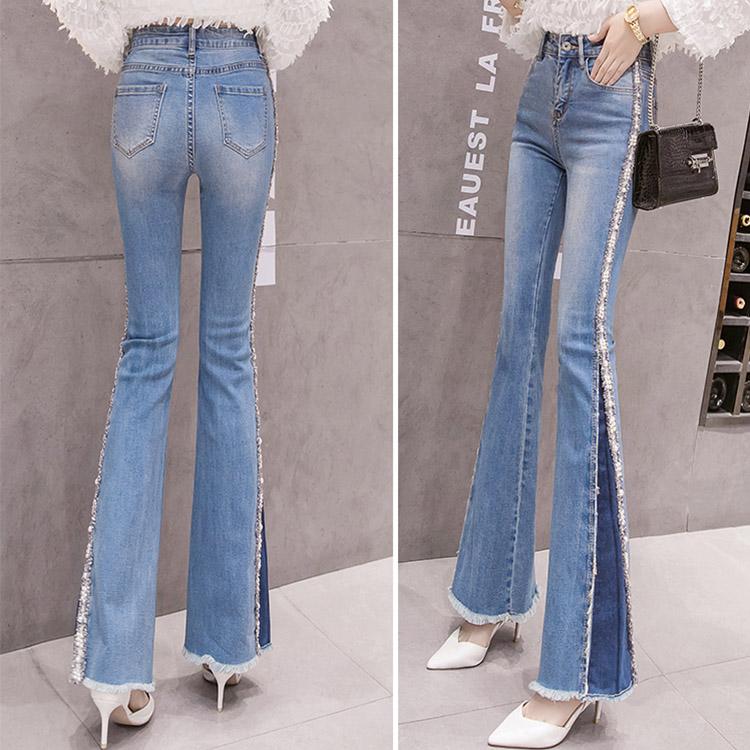 #5050 Embroidery Bead Jeans Trousers