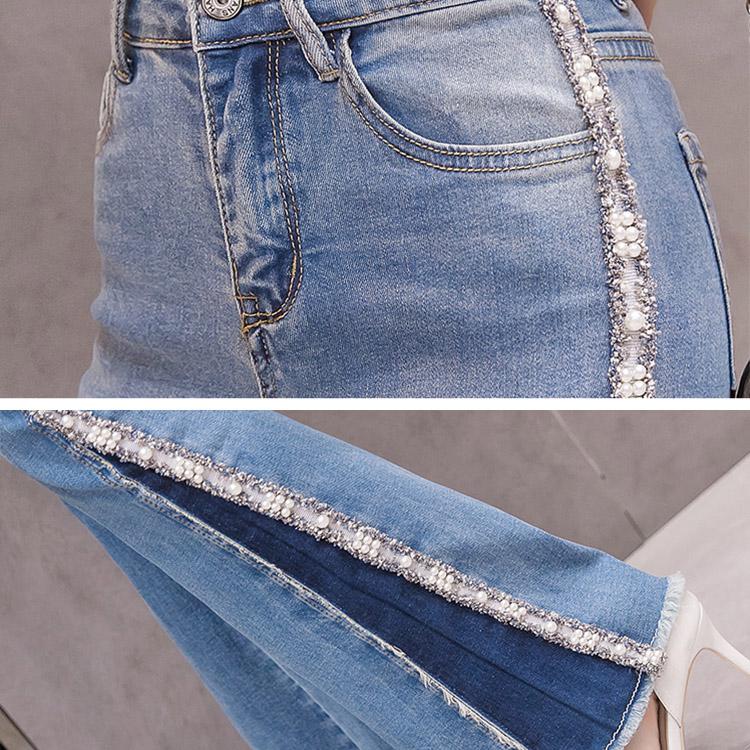 #5050 Embroidery Bead Jeans Trousers