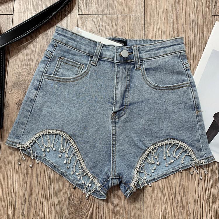 #5053 High Waist Denim Shorts