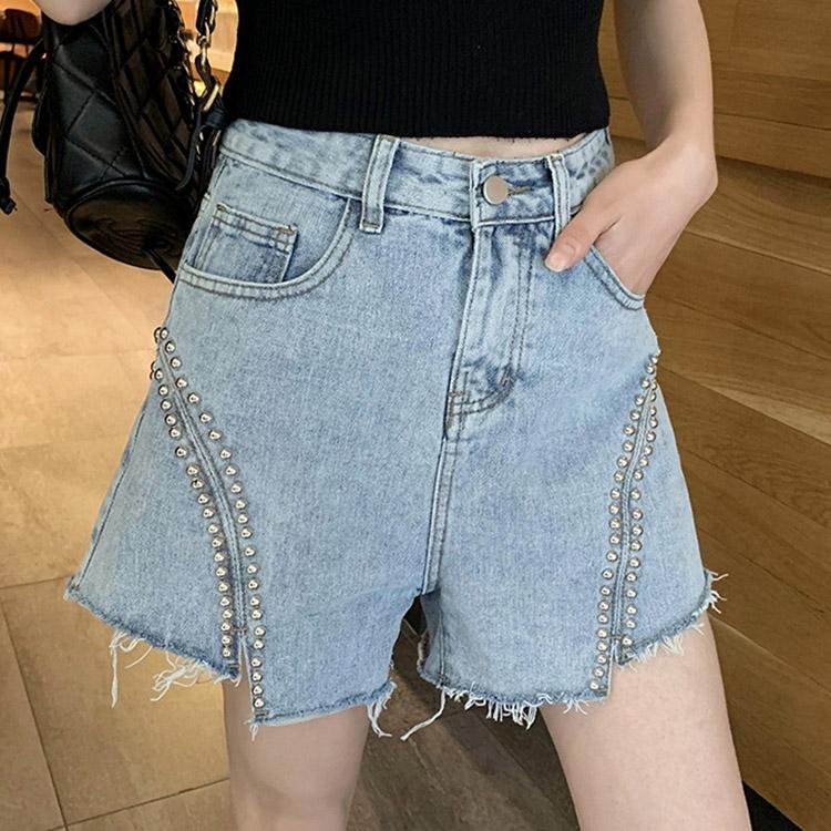 5054 High Waist Denim Shorts - DresseslovesOOTD