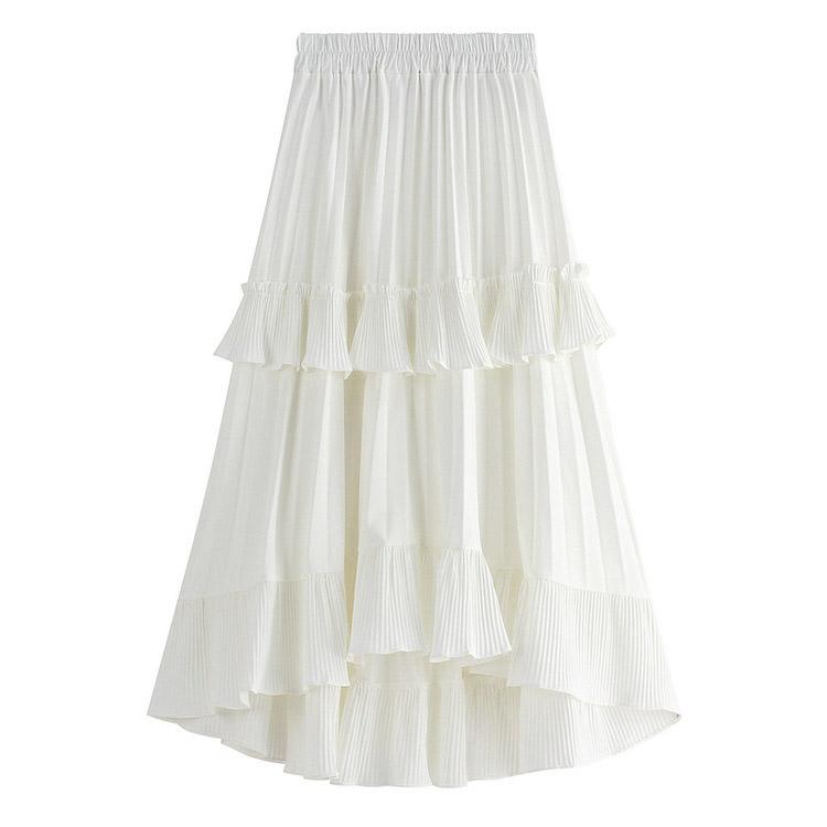 #5067 Irregular high-waist skirt