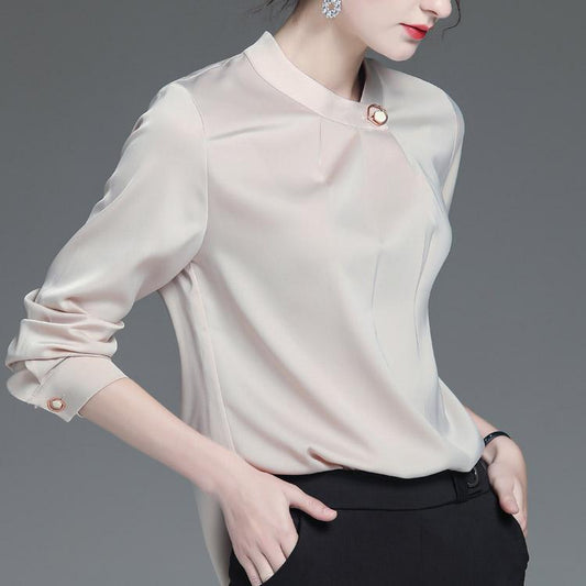 #5075 Satin Chiffon Shirt