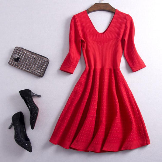 #5113 V-neck Dress