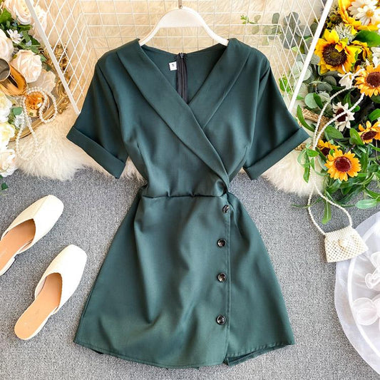 #5117 Suit Collar Rompers