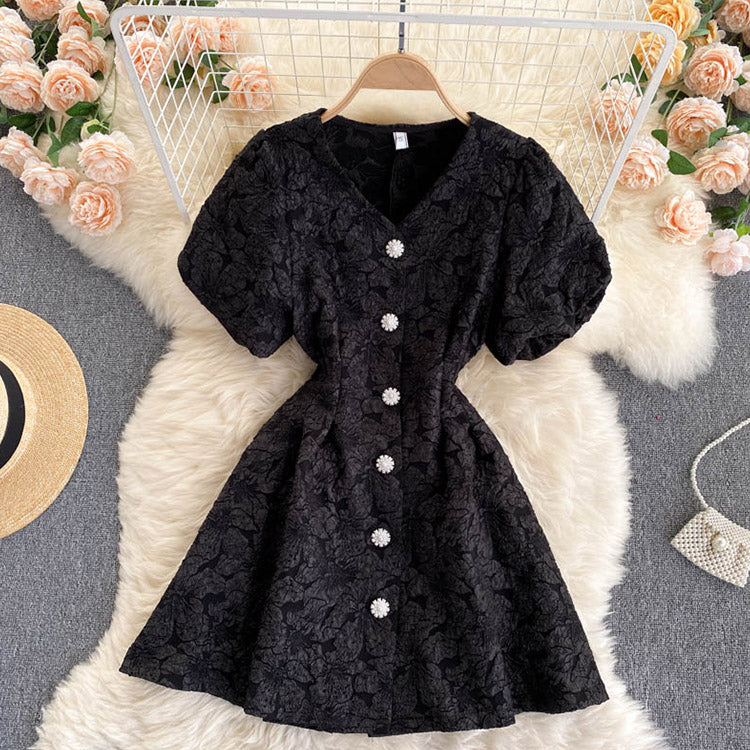 #5155 Puff sleeve dress